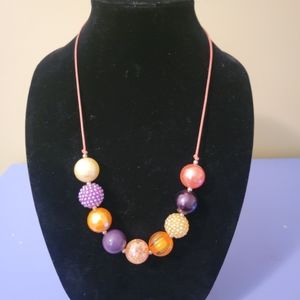Warm toned large beaded necklace
